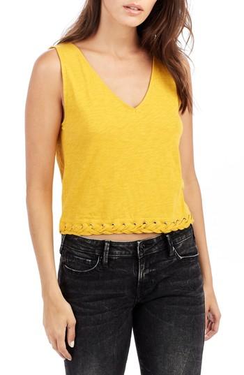 Women's True Religion Brand Jeans Laced Hem Tank - Yellow