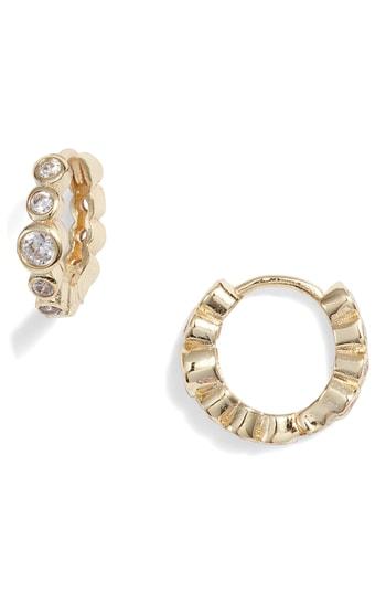Women's Melinda Maria Azoff Stone Huggie Hoop Earrings