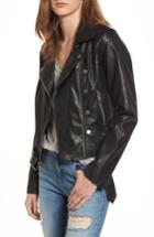 Women's Maralyn & Me Textured Faux Leather Jacket - Black