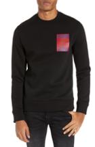 Men's Calvin Klein Jeans Stacked Logo Cotton Blend Sweatshirt - Black