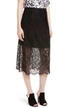Women's Lewit Lace Midi Skirt - Black
