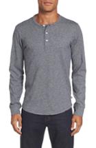 Men's Bonobos Marled Slub Long-sleeve Henley, Size - Blue