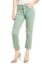 Women's Mother The Tomcat Chew Ripped Crop High Waist Jeans - Green