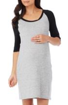 Women's Rosie Pope 'derek' Raglan Sleeve Maternity Dress - Grey