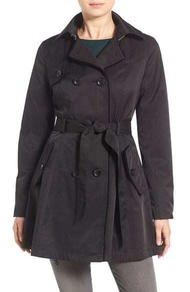Women's Betsey Johnson Corset Back Trench Coat