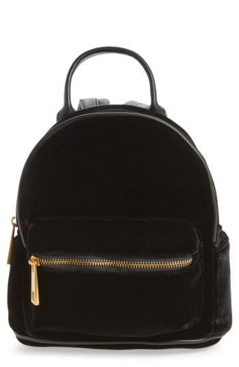 Street Level Velvet Backpack - Black