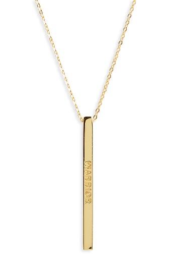 Women's Mantraband Warrior Pendant Necklace