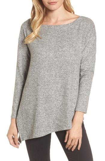 Women's Gibson Asymmetrical Cozy Fleece Convertible Top, Size - Grey
