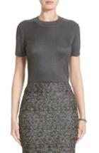 Women's St. John Collection Matte Shine Knit Top - Grey