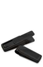 Men's M-clip Stainless Steel Woodgrain Money Clip - Black