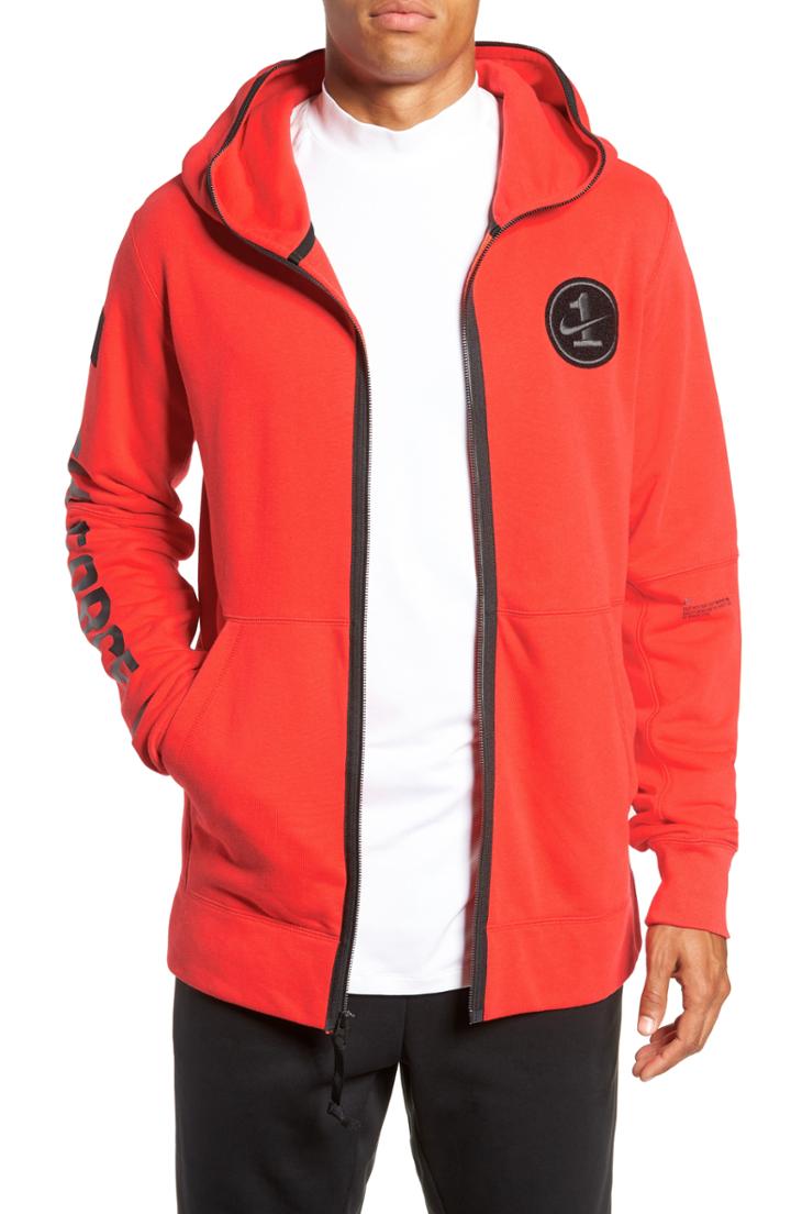 Men's Nike Air Force One Zip Hoodie Jacket R - Red