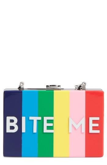 Milly Bite Me Box Clutch - Metallic