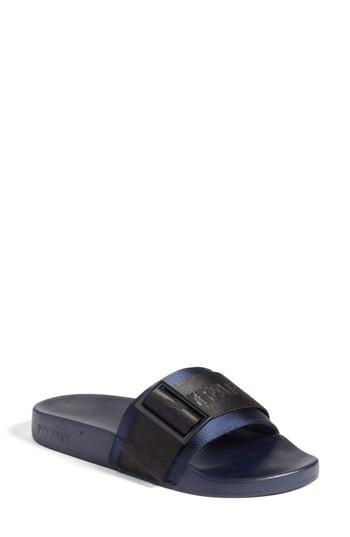 Women's Ivy Park Hi-shine Strap Slide Sandal .5us / 36eu - Blue