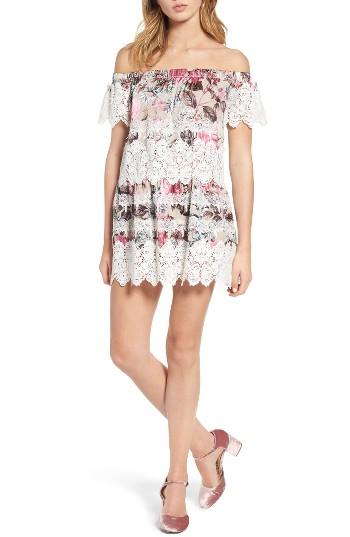 Women's For Love & Lemons Cadence Off The Shoulder Dress - Pink
