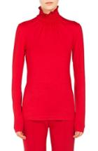 Women's Akris Punto Ruffled Turtleneck Top - Red