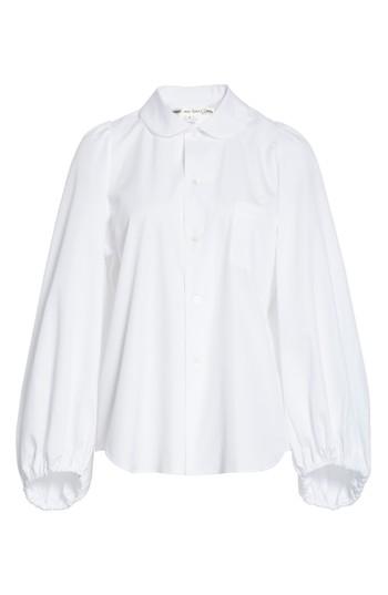 Women's Comme Des Garcons Balloon Sleeve Blouse - White