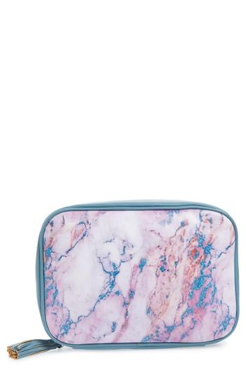 Violet Ray New York Large Hanging Makeup Bag, Size - Marble