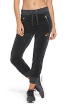 Women's Nike Velour Drawstring Capri Pants - Green