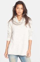 Women's Free People 'beach Cocoon' Cowl Neck Pullover /small - White