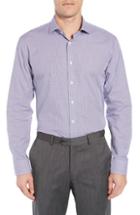 Men's 1901 Trim Fit Check Dress Shirt - 32/33 - Purple