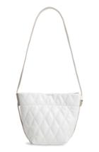 Givenchy Mini Gv Quilted Leather Bucket Bag - White