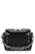 Alexander Mcqueen Mini Box Grommet Leather Bag - Black