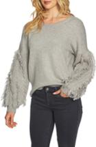 Women's 1.state Fringe Sleeve Sweater - Grey
