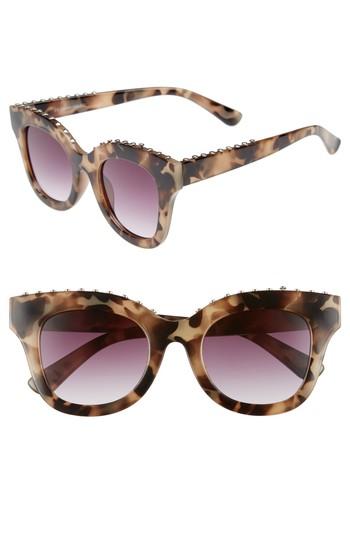 Women's Leith 48mm Studded Sunglasses - Tort/ Silver
