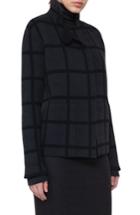Women's Akris Double Face Cashmere Reversible Plaid Jacket