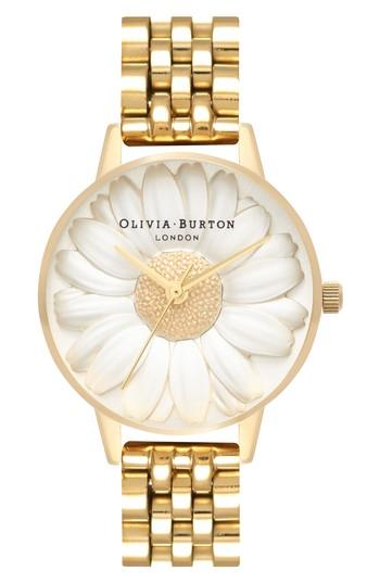 Women's Olivia Burton 3d Daisy Bracelet Watch, 30mm