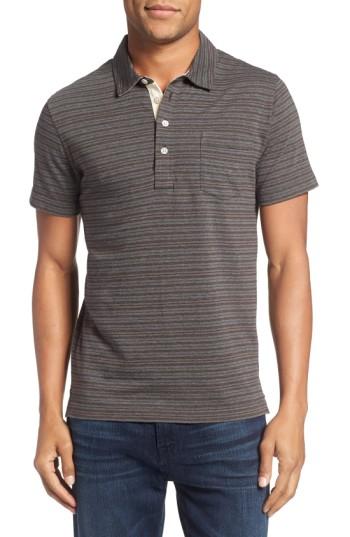 Men's Billy Reid Pensacola Stripe Polo, Size - Metallic