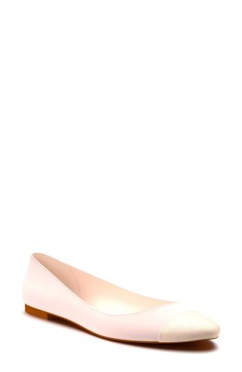 Women's Shoes Of Prey Cap Toe Ballet Flat .5 B - Pink