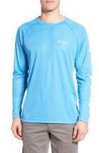 Men's Columbia Pfg Terminal Tackle Performance Long Sleeve T-shirt, Size - Blue