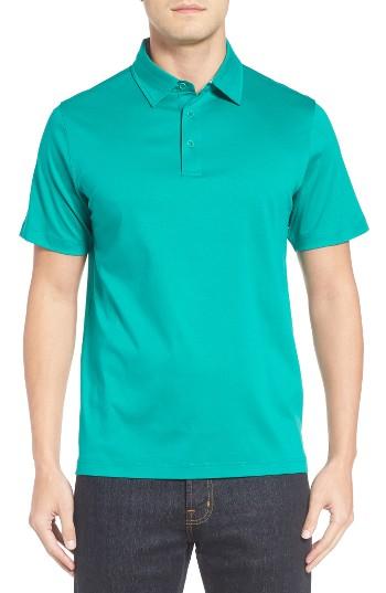 Men's Bugatchi Jersey Polo - Green