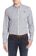 Men's Cutter & Buck Los Angeles Rams - Gilman Regular Fit Plaid Sport Shirt - Blue