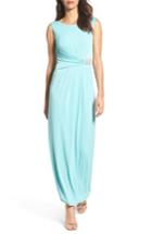 Women's Ellen Tracy Embellished Jersey Gown