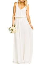 Women's Show Me Your Mumu Kendall Soft V-back A-line Gown - White