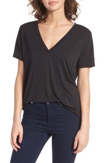 Women's Lush V-neck Tee - Black