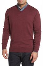 Men's Peter Millar Merino Sweater, Size - Burgundy