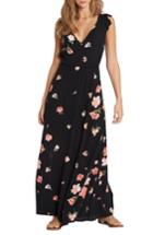 Women's Billabong Wind Flutter Maxi Dress - Black