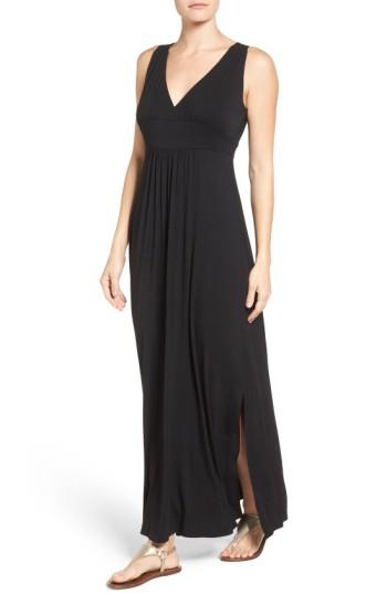 Petite Women's Caslon Knit Maxi Dress P - Black