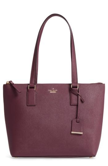 Kate Spade New York Cameron Street - Small Lucie Leather Tote - Purple