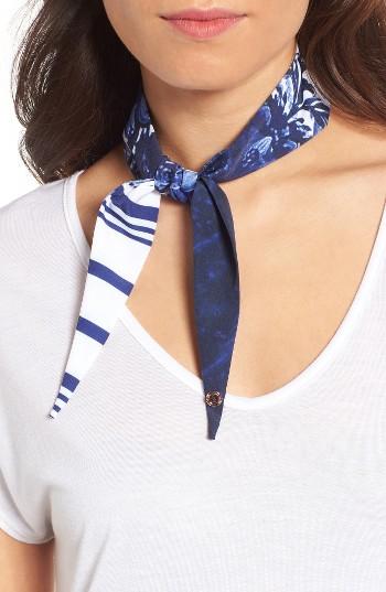 Women's Ted Baker London Persian Blue Skinny Scarf, Size - Blue