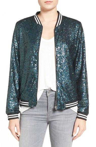 Women's Soprano Sequin Bomber