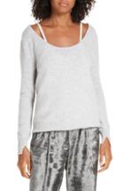 Women's Brochu Walker Mabel Layered Look Cashmere Sweater - Grey