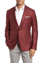Men's Monte Rosso Trim Fit Cashmere & Silk Blazer R - Red