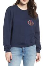 Women's Sub Urban Riot Natasha Floral Peace Sweatshirt - Blue