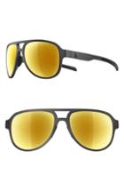 Women's Adidas Pacyr 58mm Mirrored Sunglasses - Coal Matte/ Gold