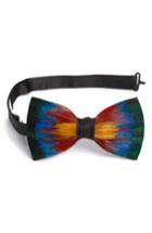 Men's Brackish & Bell Spectrum Feather Bow Tie, Size - Blue