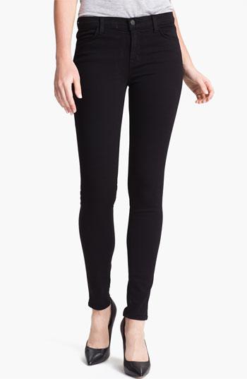 J Brand Super Skinny Stretch Jeans Womens Black Size 24 24